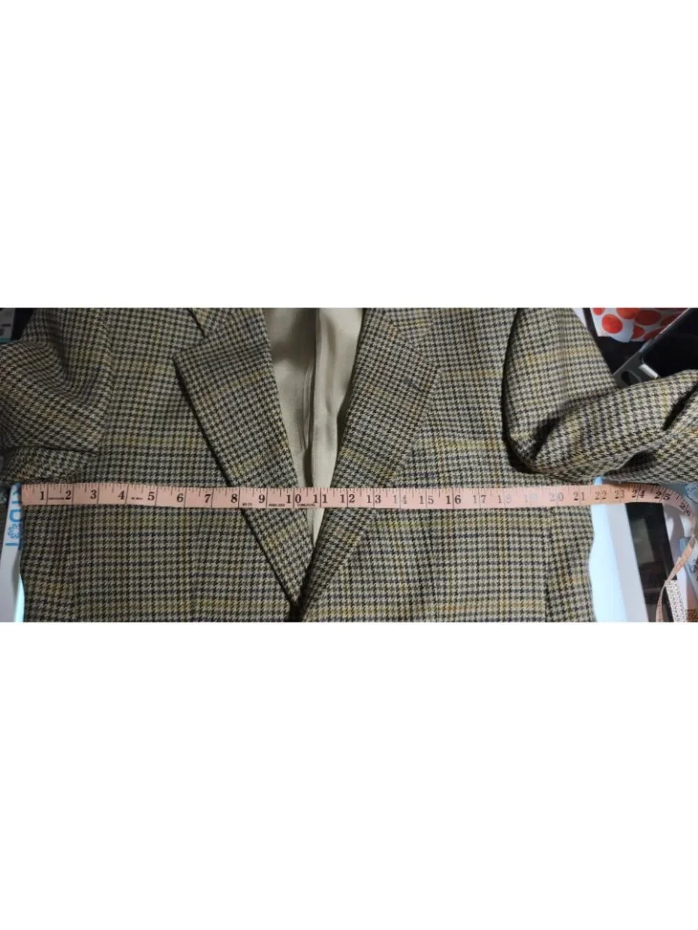 Burberrys Vintage Houndstooth 100% Wool Blazer Sport Coat Made USA No Size